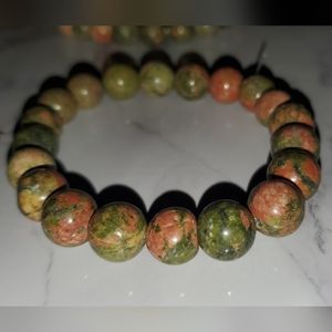 Unakite Handmade Stretch Bracelet